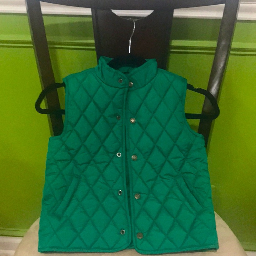 Janie and Jack green quilted vest size 3y to 4y